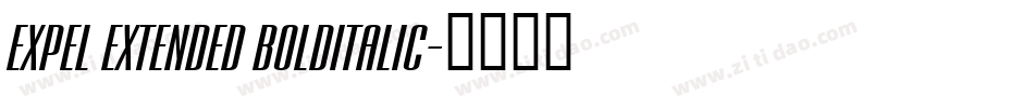 Expel Extended BoldItalic字体转换